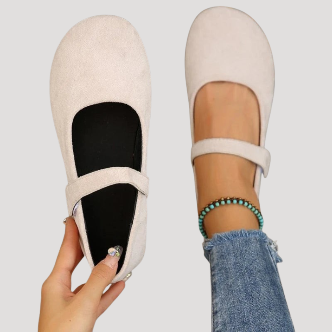 Women's Suede Mary Jane Flats Classic Everyday Wear Comfortable Casual Shoes