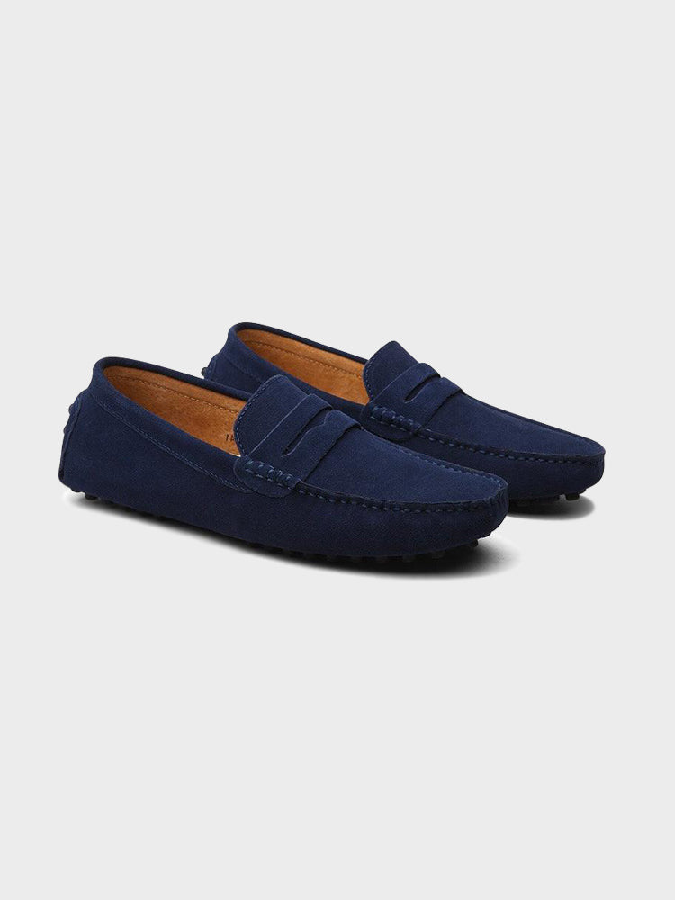 Men's Suede Penny Loafer Slip-On Casual Shoes