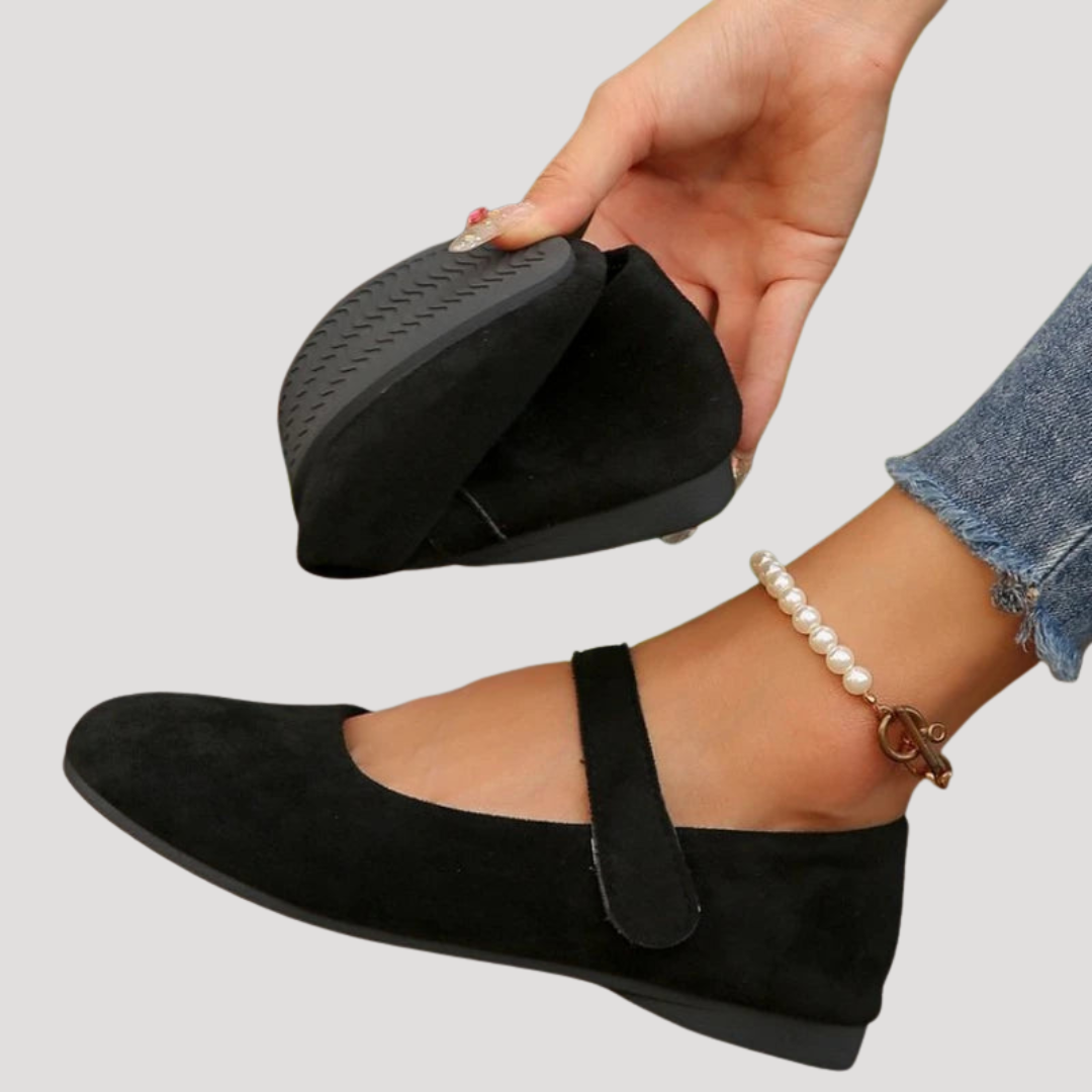 Women's Suede Mary Jane Flats Classic Everyday Wear Comfortable Casual Shoes