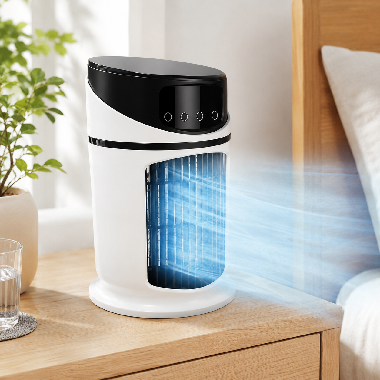 Mist Cooling Fan - Portable, Adjustable, Quiet - Home & Outdoor Use