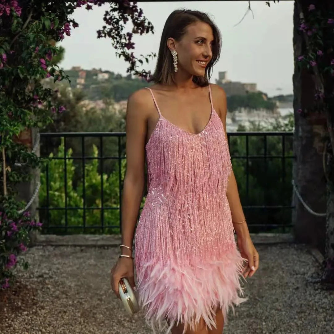 Fiona | Women's Cocktail Dress with Fringe Detailing 4