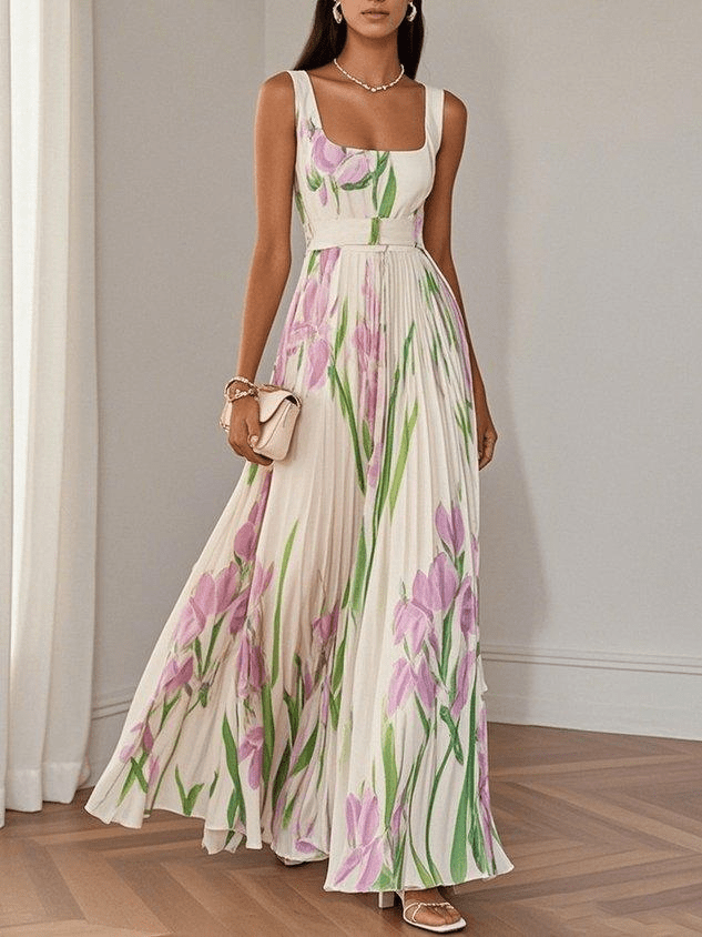 Ivana – Sleeveless Chiffon Maxi Dress