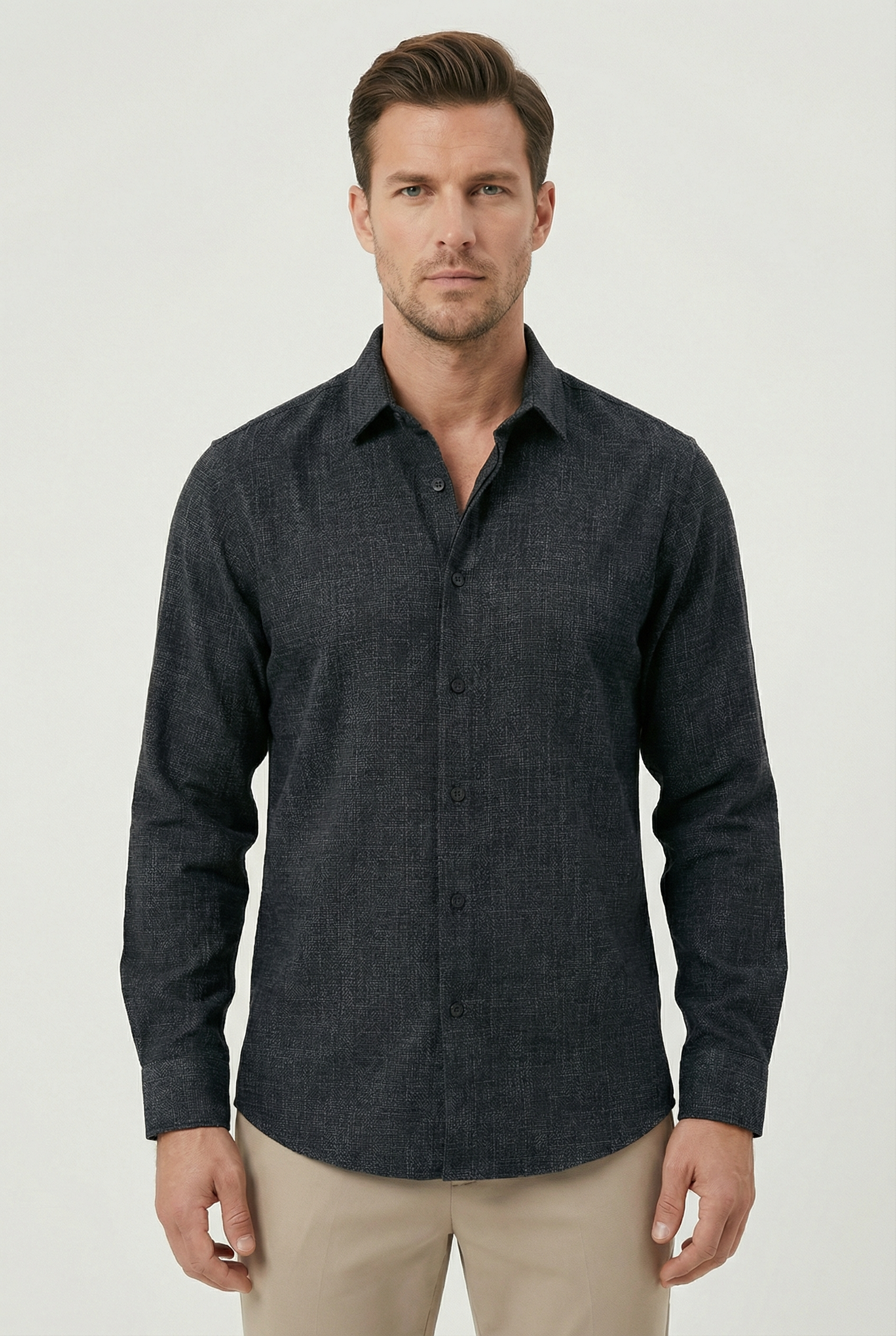 Liam | Men's Linen Blend Long Sleeve Shirt 3