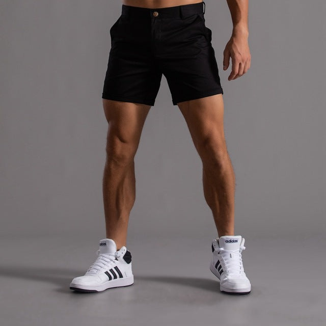Men's Classic Chino Shorts Comfortable Breathable Cotton Casual Wear