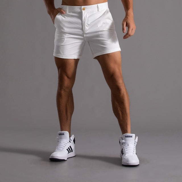 Men's Classic Chino Shorts Comfortable Breathable Cotton Casual Wear
