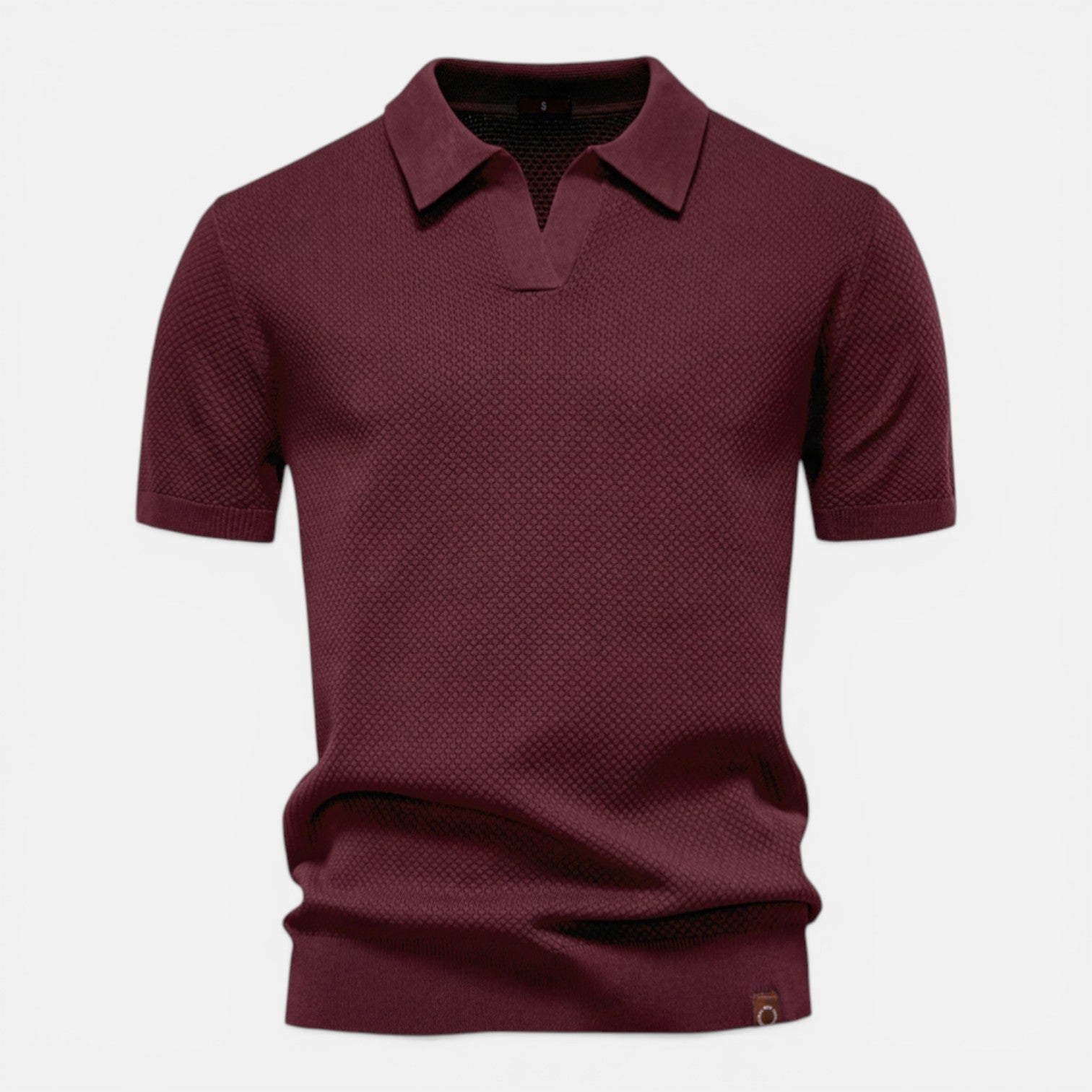 Men's Polo Shirt Slim Fit Lightweight Breathable Knit Casual Wear