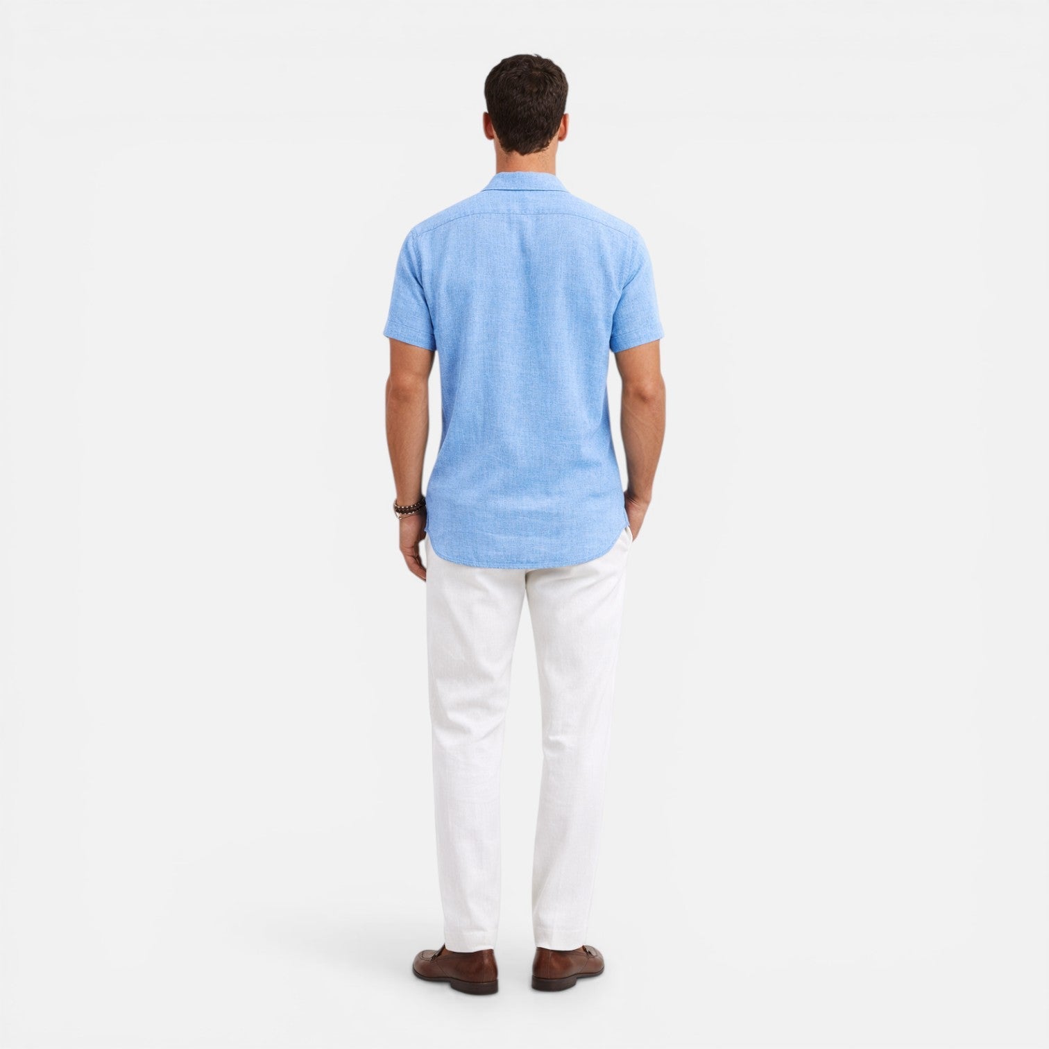 Men's Lightweight Summer Shirt Short Sleeve Breathable Casual Wear