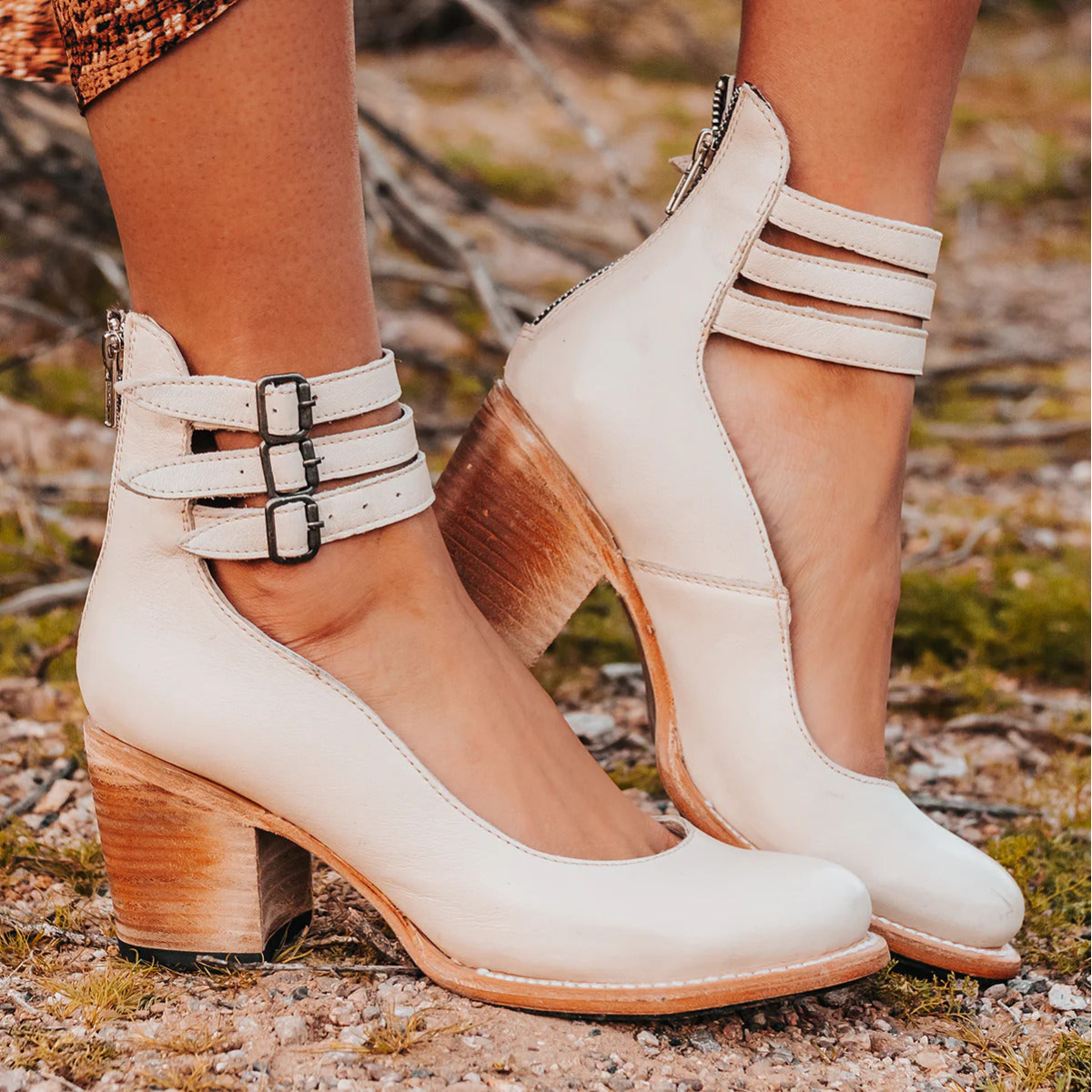 Women's Vintage Ankle Strap Heels Block Heel Elegant Sandals Premium Material