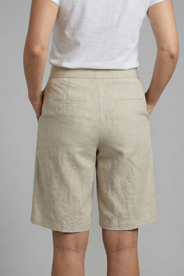 Women's Shorts Elastic Waistband Side Pockets Casual Summer Wear