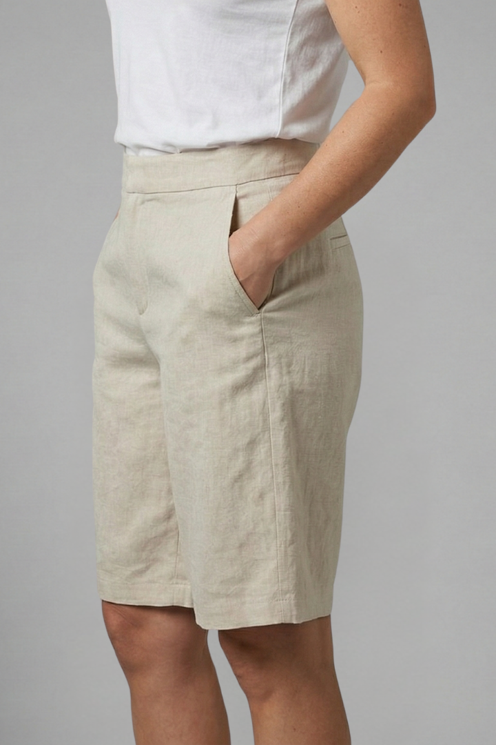 Women's Shorts Elastic Waistband Side Pockets Casual Summer Wear