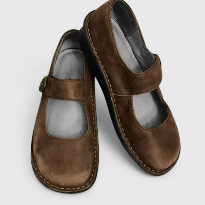 Women's Orthopedic Mary Jane Shoes Soft Leather Cushioned Insole Comfortable Fit