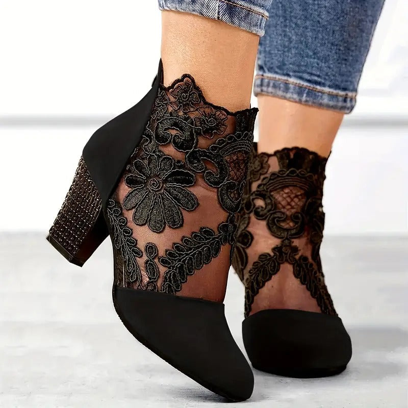 Women's Heels Handmade Floral Lace Elegant Night Out Wedding