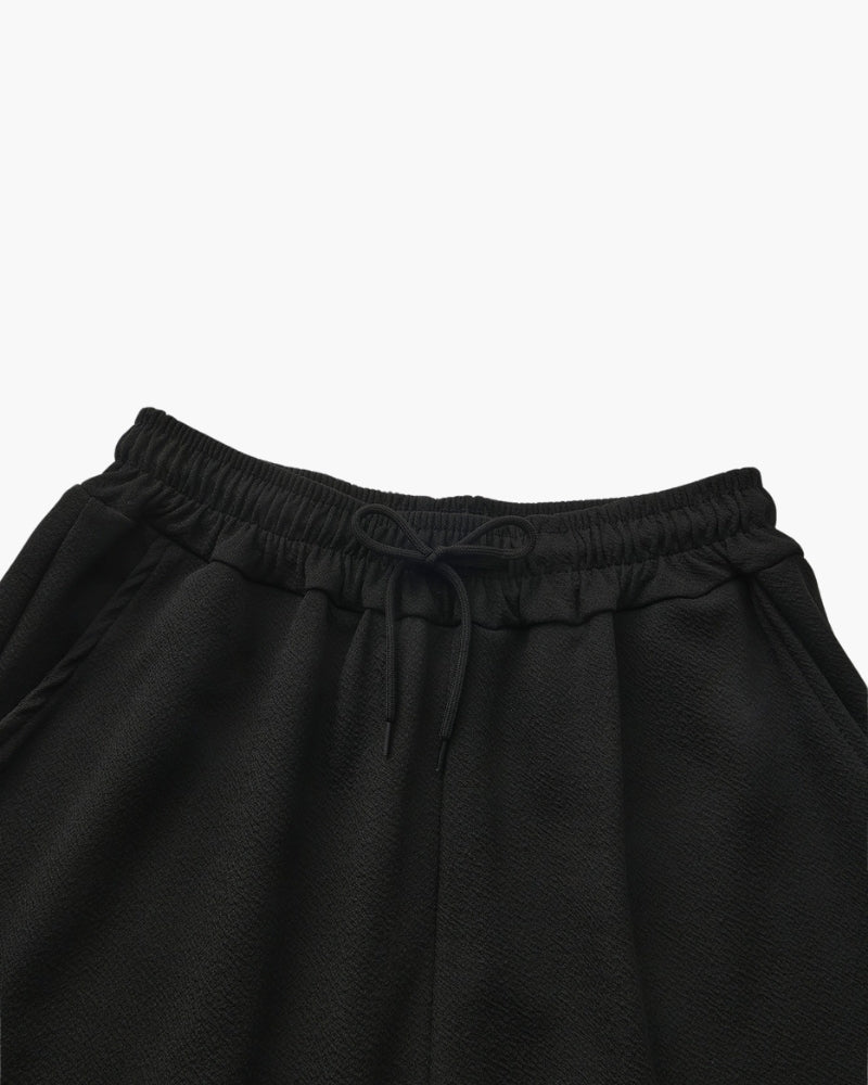 Men's Casual Two Piece Set Polo Shirt Drawstring Pants Outfit