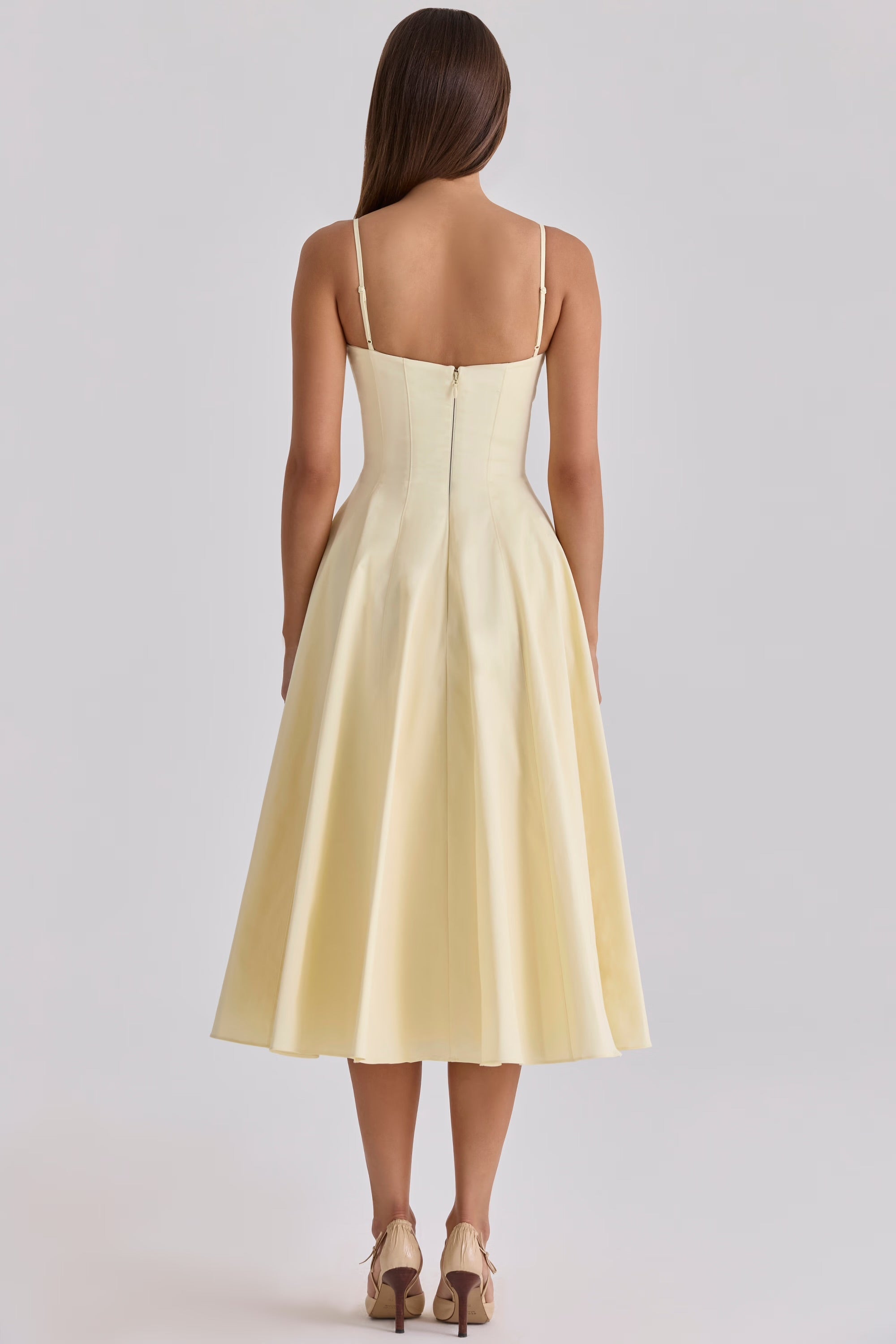 Delali | Pima Cotton Gathered Bust Midi Dress