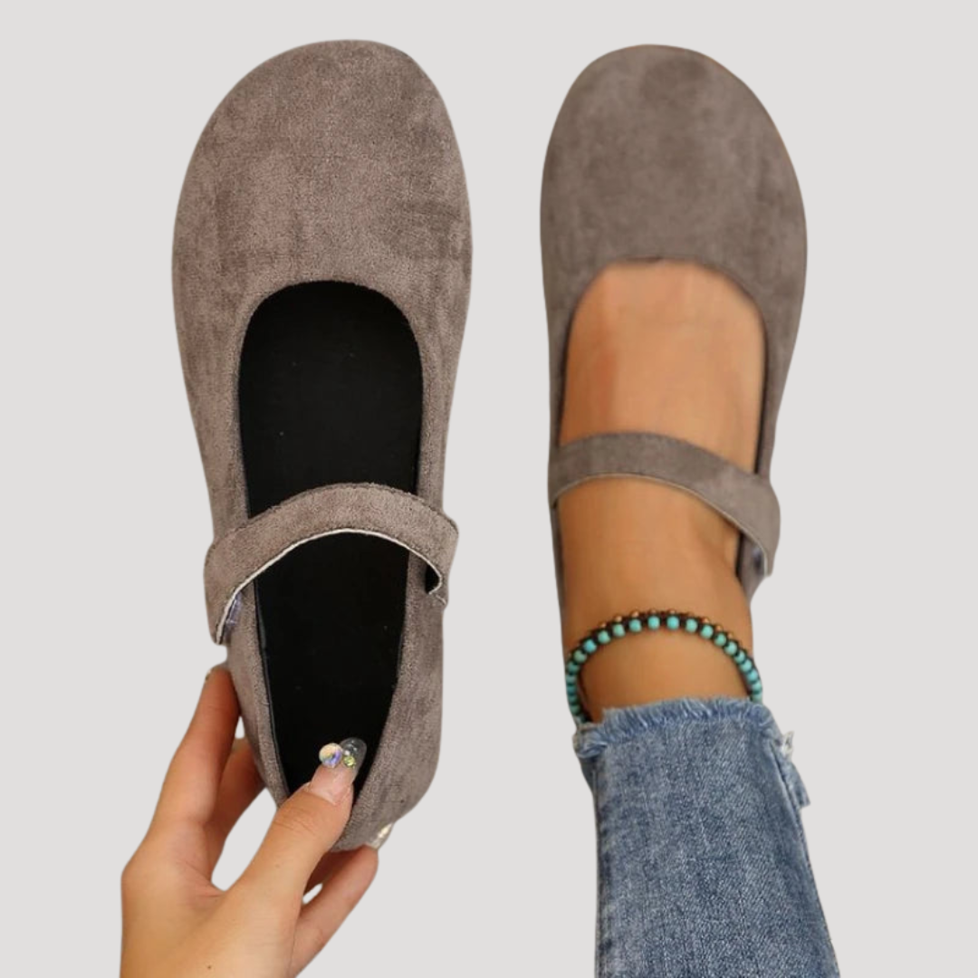 Women's Suede Mary Jane Flats Classic Everyday Wear Comfortable Casual Shoes