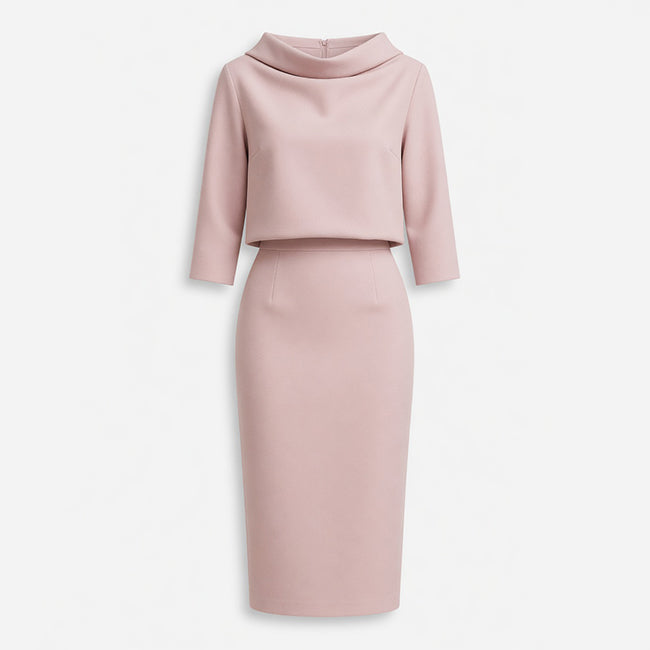 Women's Boat Neck Top Midi Skirt Set