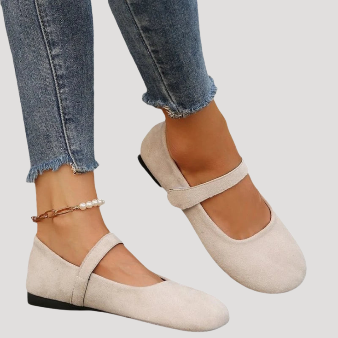 Women's Suede Mary Jane Flats Classic Everyday Wear Comfortable Casual Shoes