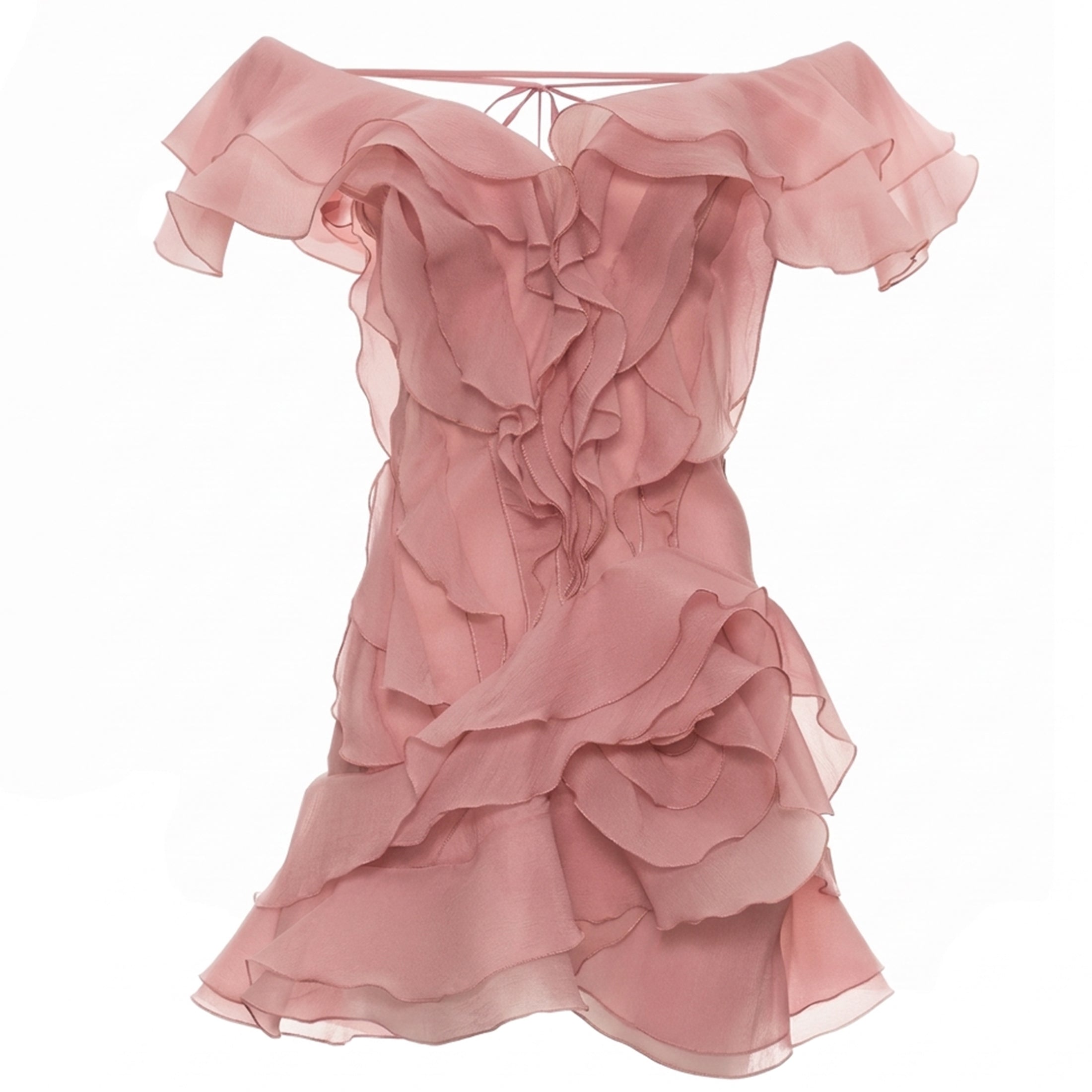 Women's Ruffle Mini Dress Off-Shoulder Cocktail Party