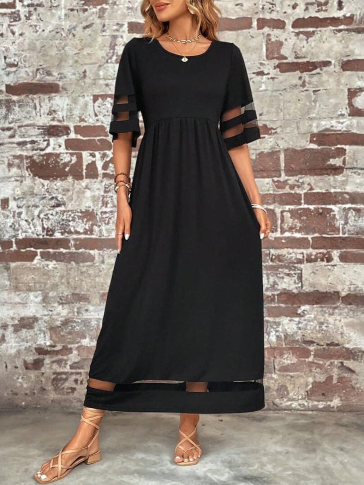 Women's Plus Size Maxi Dress Tummy Flattering Lightweight Casual Summer Elegant