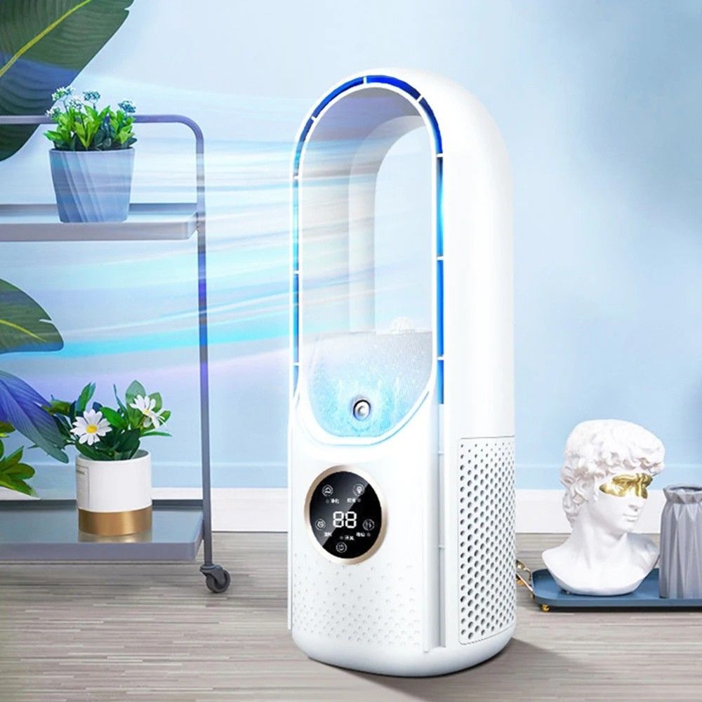 Bladeless Portable Air Conditioner with LED Display - Compact Cooling Unit