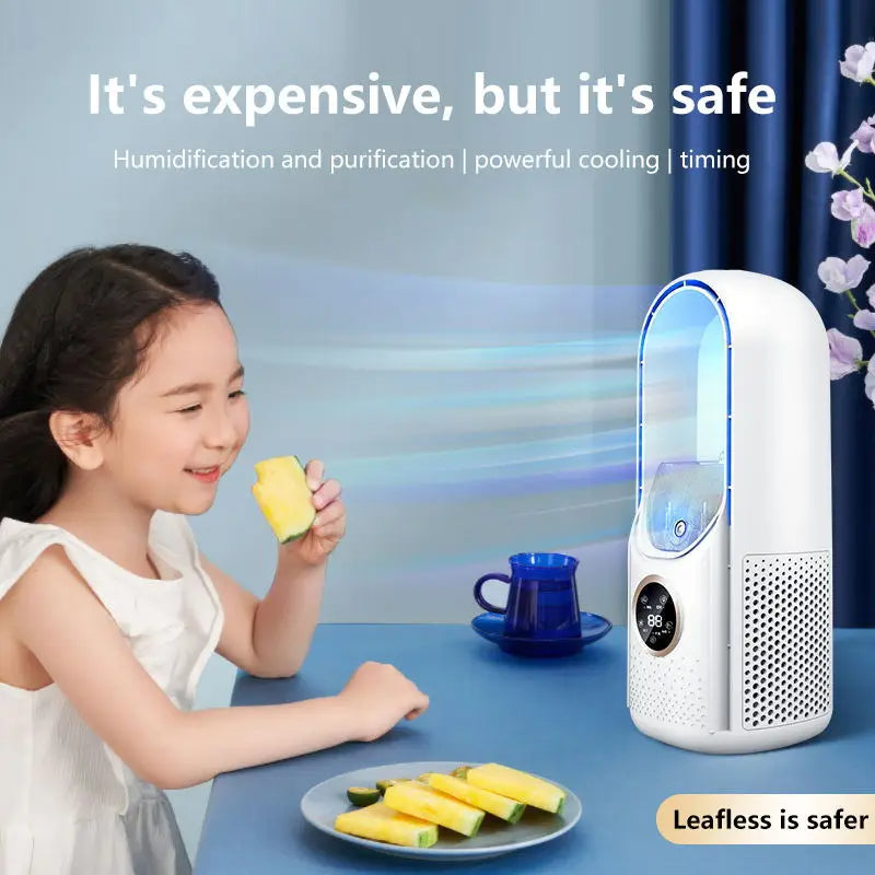 Bladeless Portable Air Conditioner with LED Display - Compact Cooling Unit