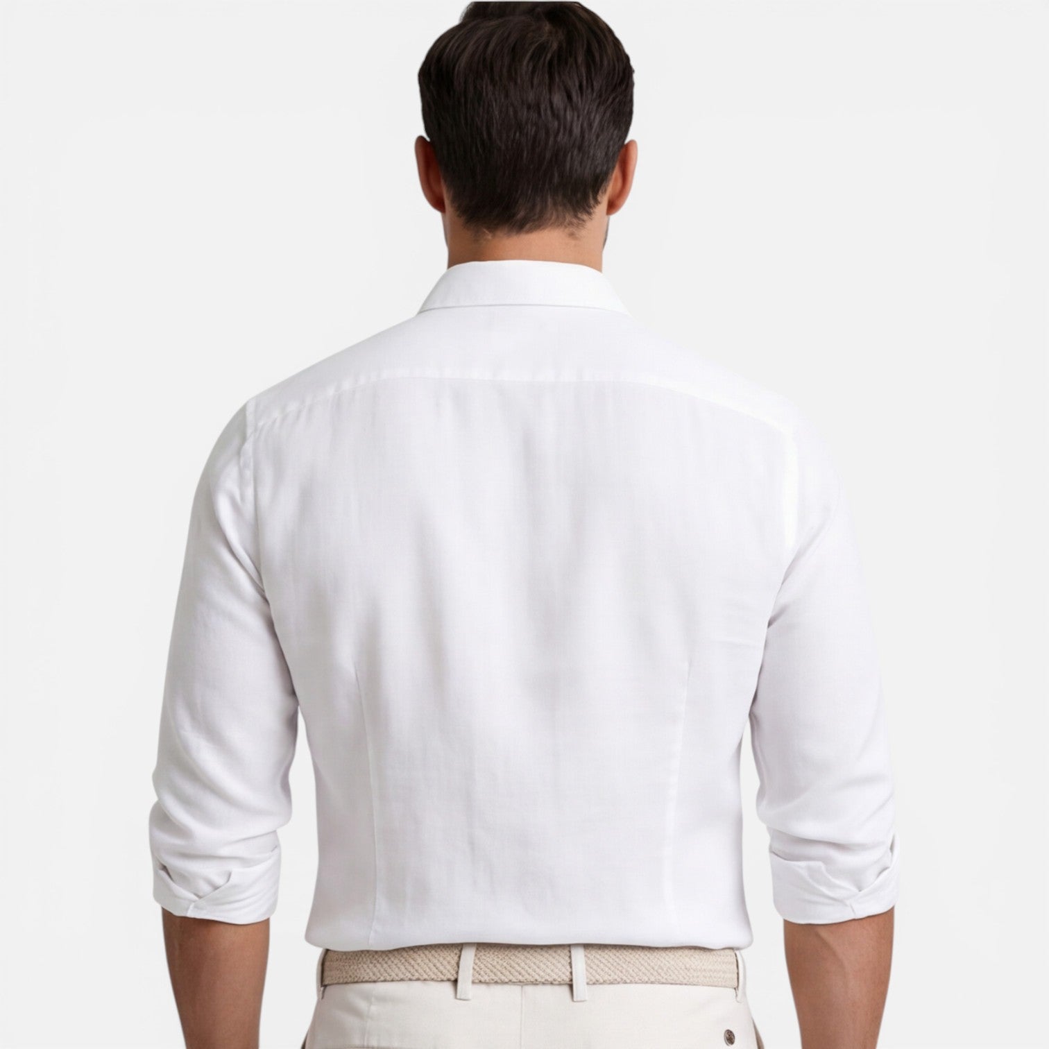 Men's Slim Fit Linen Cotton Blend Shirt Breathable Button Down Casual Elegant