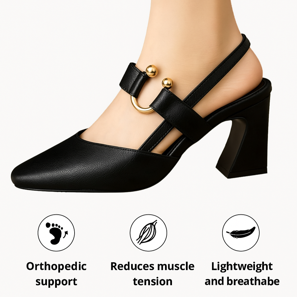 Women's Orthopedic Comfort Heels Supportive Cushioned Footwear for Active Lifestyle
