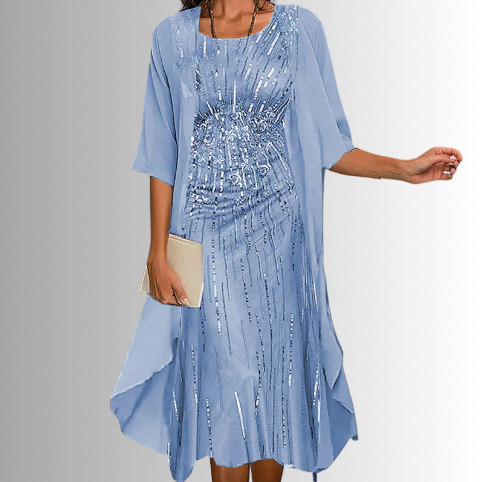 Women's Plus Size Outfit Flowy Blouse and Dress Lightweight Chic Summer Set