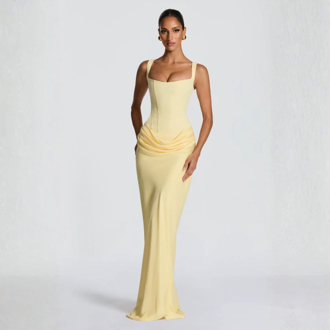 Ella | Women's Formal Draped Maxi Evening Dress 7