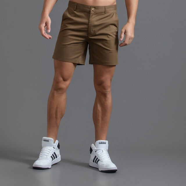 Men's Classic Chino Shorts Comfortable Breathable Cotton Casual Wear