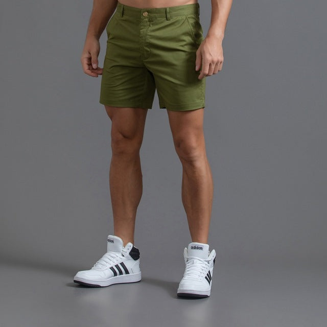 Men's Classic Chino Shorts Comfortable Breathable Cotton Casual Wear