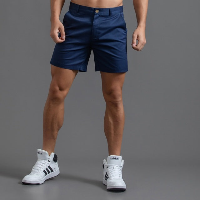 Men's Classic Chino Shorts Comfortable Breathable Cotton Casual Wear