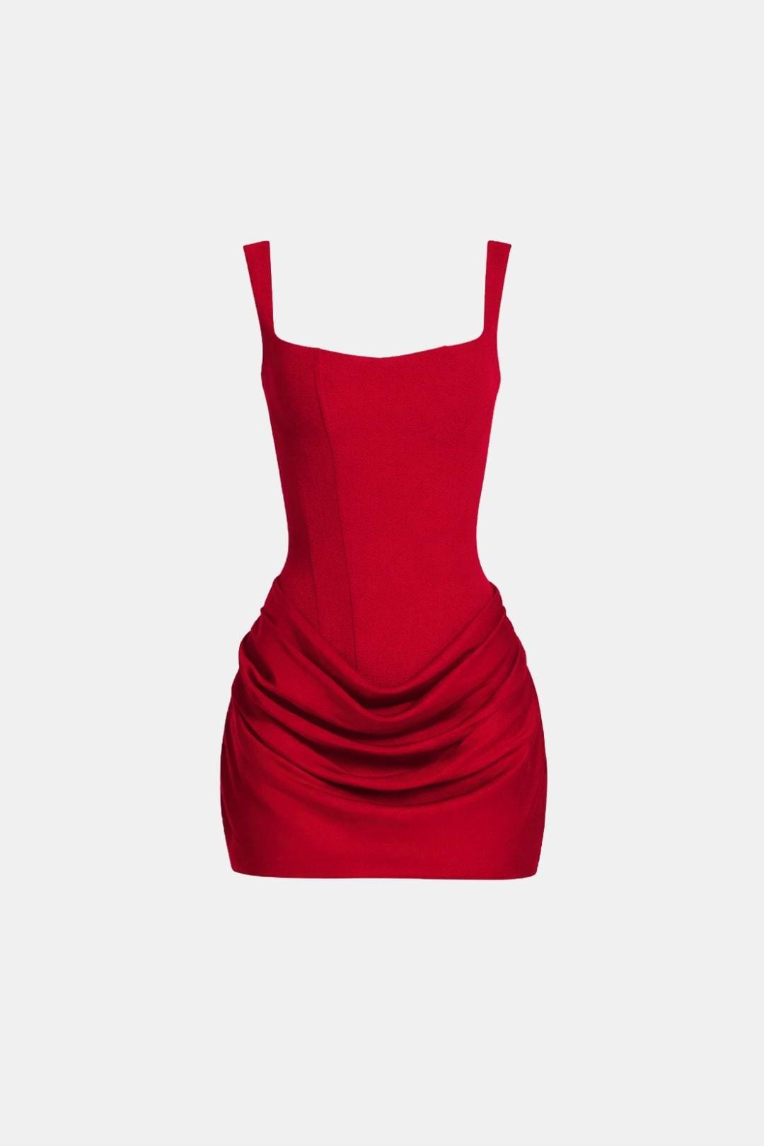 Melyna – Square Neck Corset Style Bodice Mini Dress