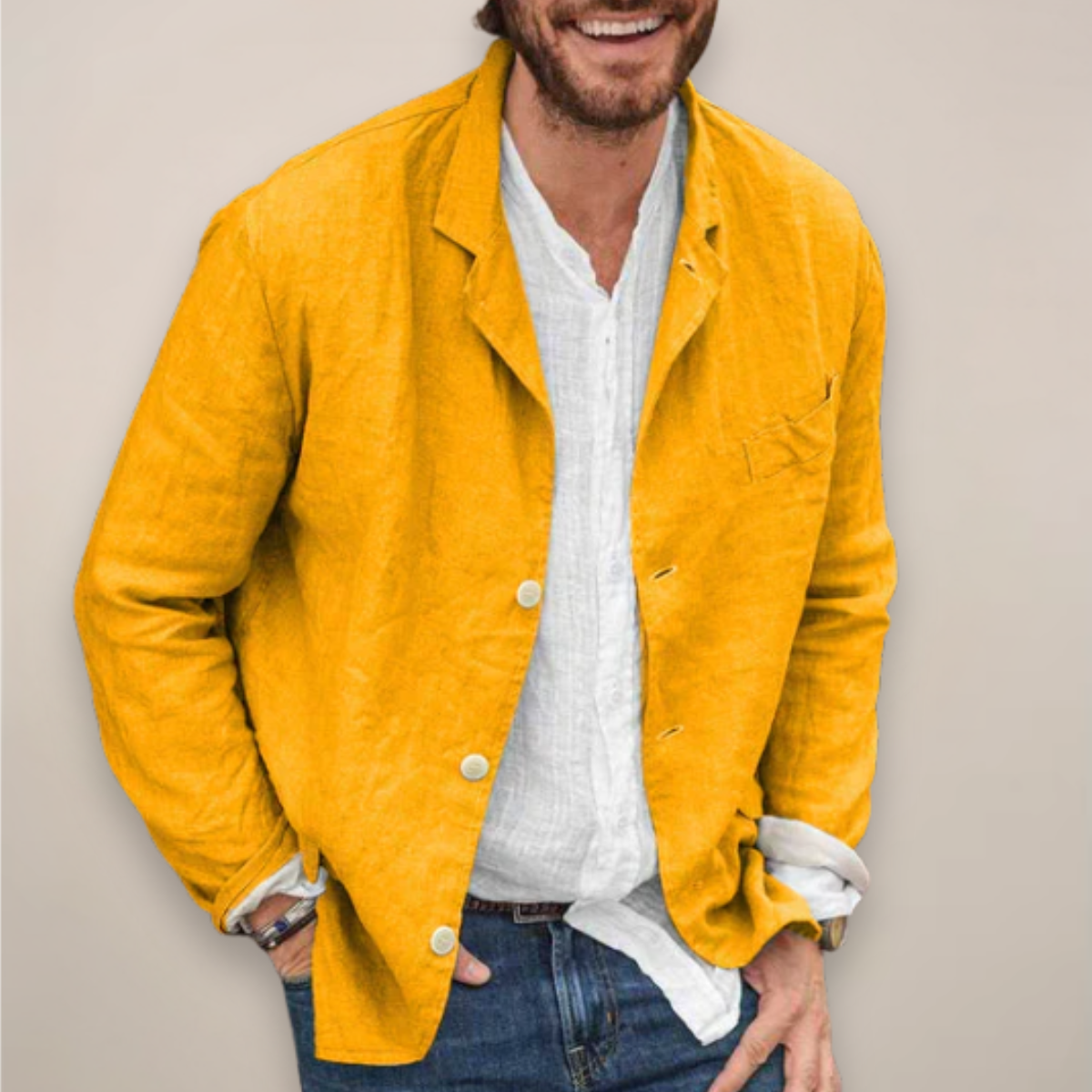 Men's Relaxed Fit Blazer Jacket Casual Summer Style