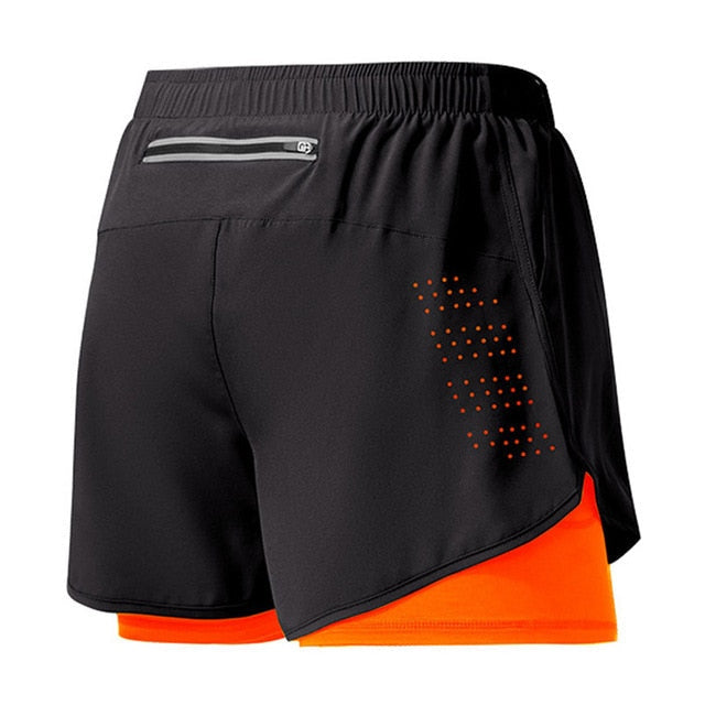 Men's 2-in-1 Athletic Shorts - Breathable Inner Liner