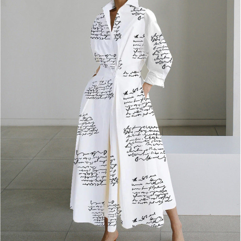 Women's Maxi Dress Front Wrap Collared Elegant Versatile Summer Casual Formal