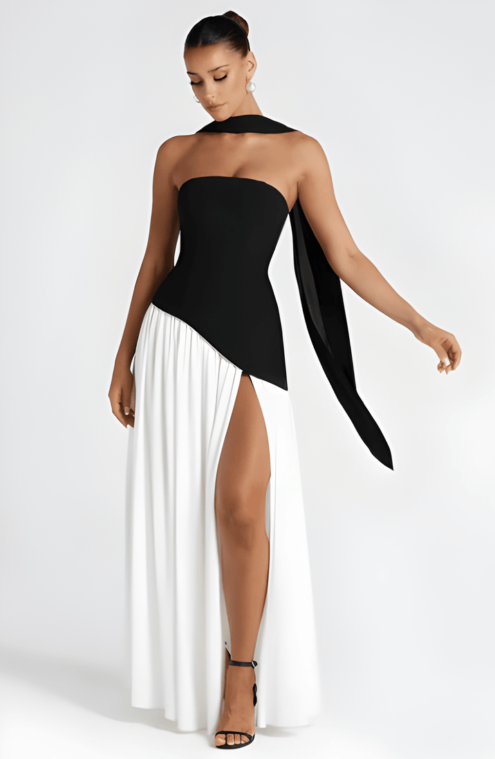 Annabel – Strapless Slit Maxi Dress