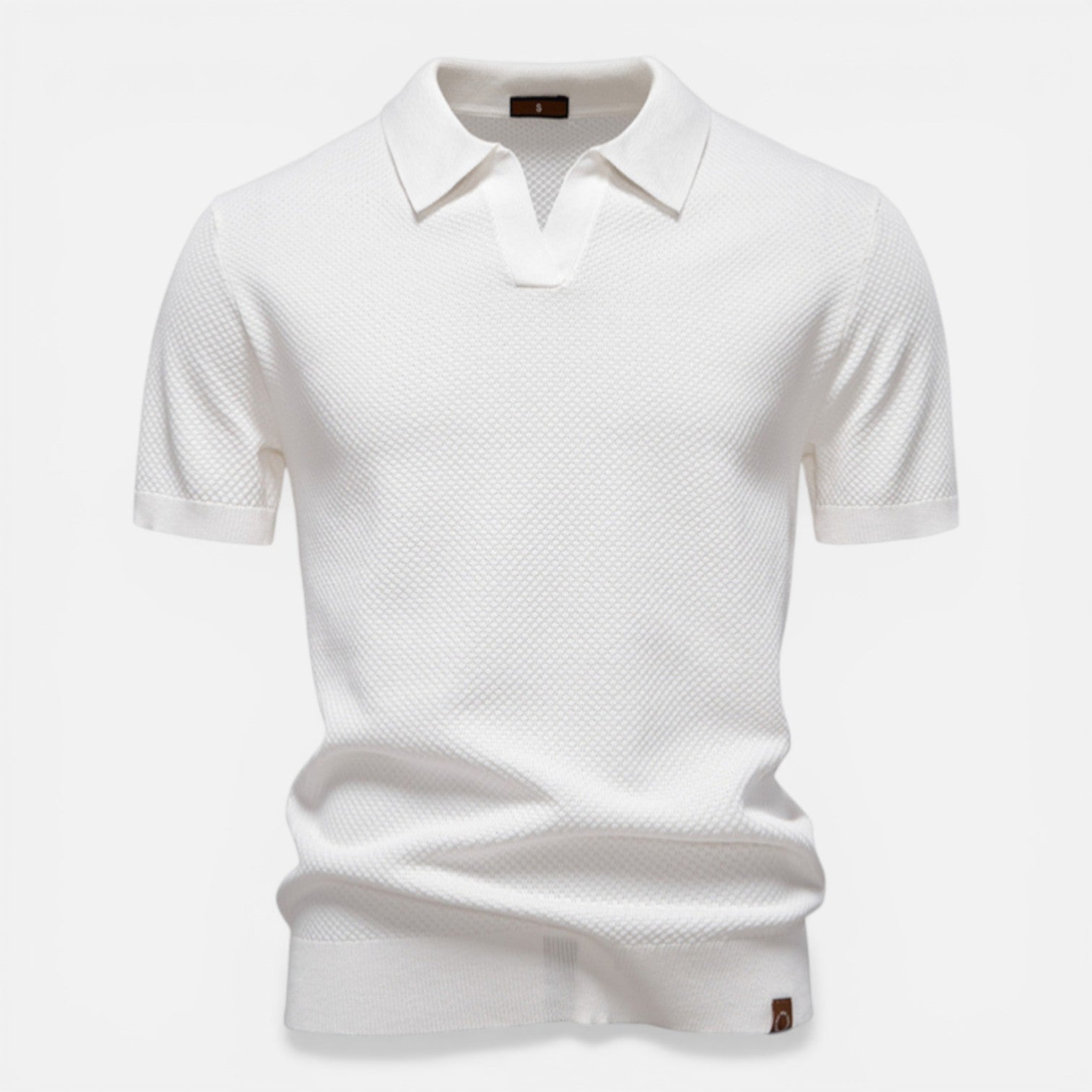 Men's Polo Shirt Slim Fit Lightweight Breathable Knit Casual Wear