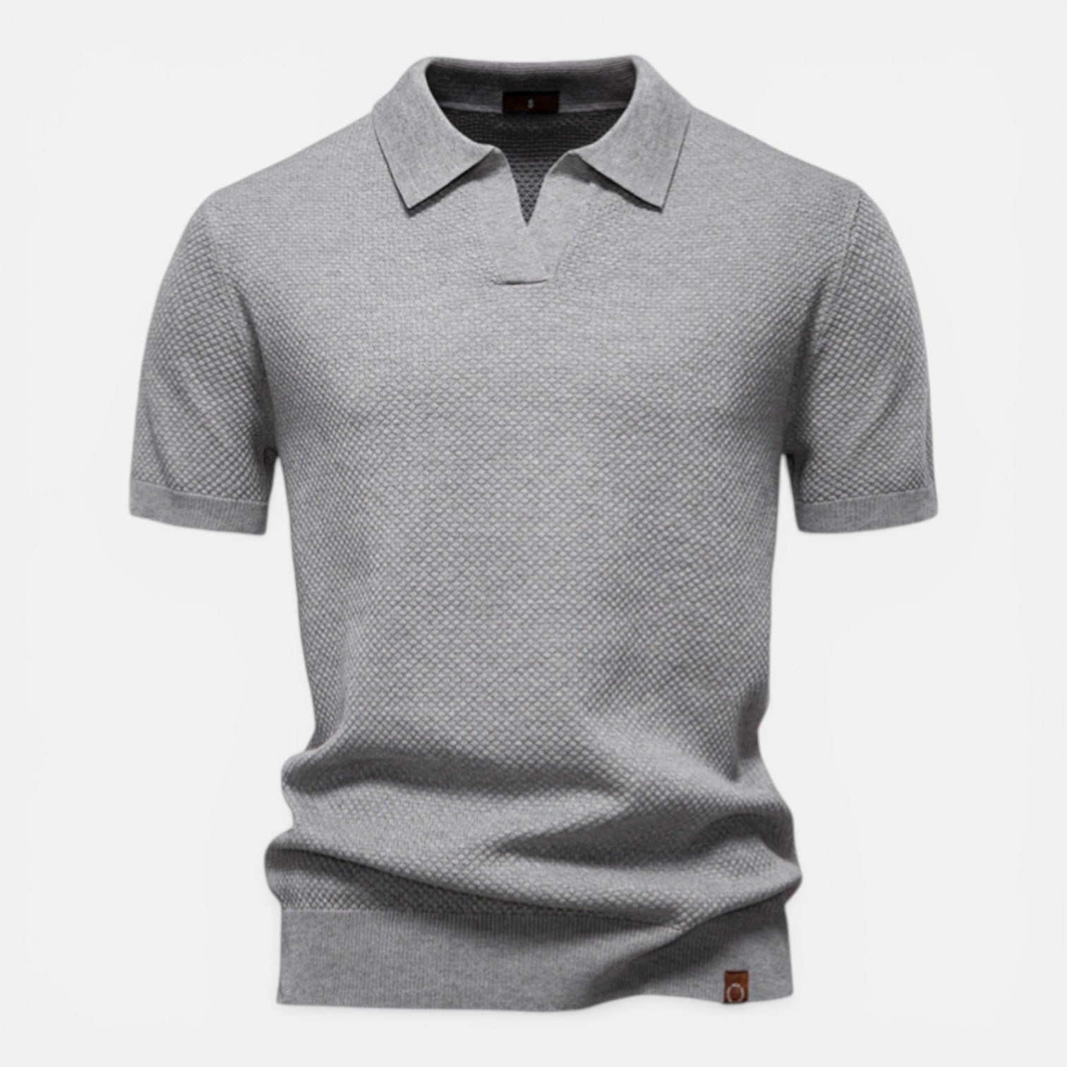 Men's Polo Shirt Slim Fit Lightweight Breathable Knit Casual Wear