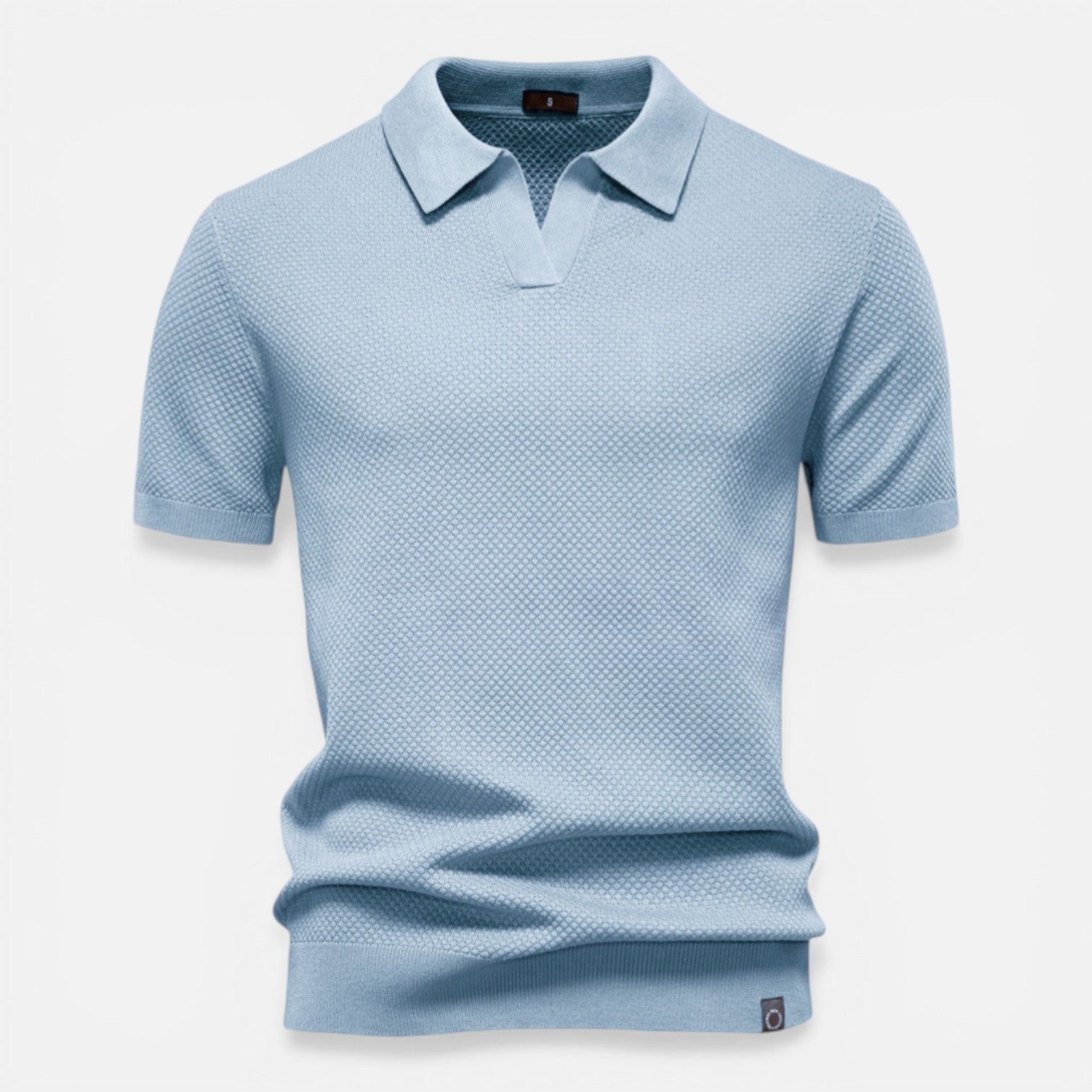 Men's Polo Shirt Slim Fit Lightweight Breathable Knit Casual Wear