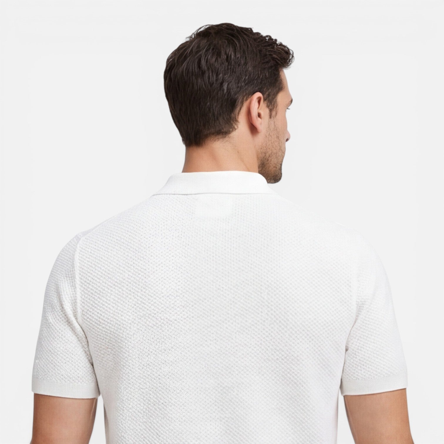 Men's Polo Shirt Slim Fit Lightweight Breathable Knit Casual Wear