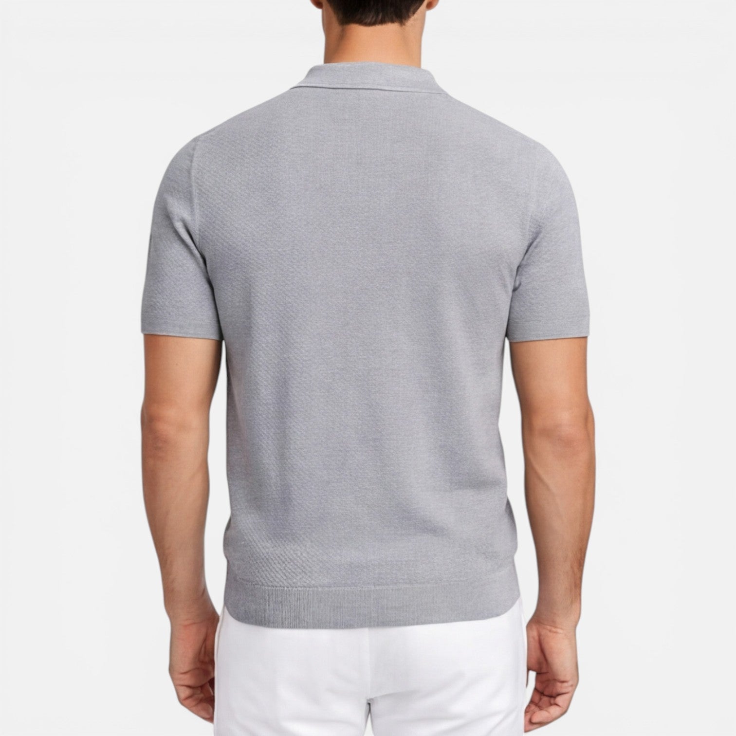 Men's Polo Shirt Slim Fit Lightweight Breathable Knit Casual Wear