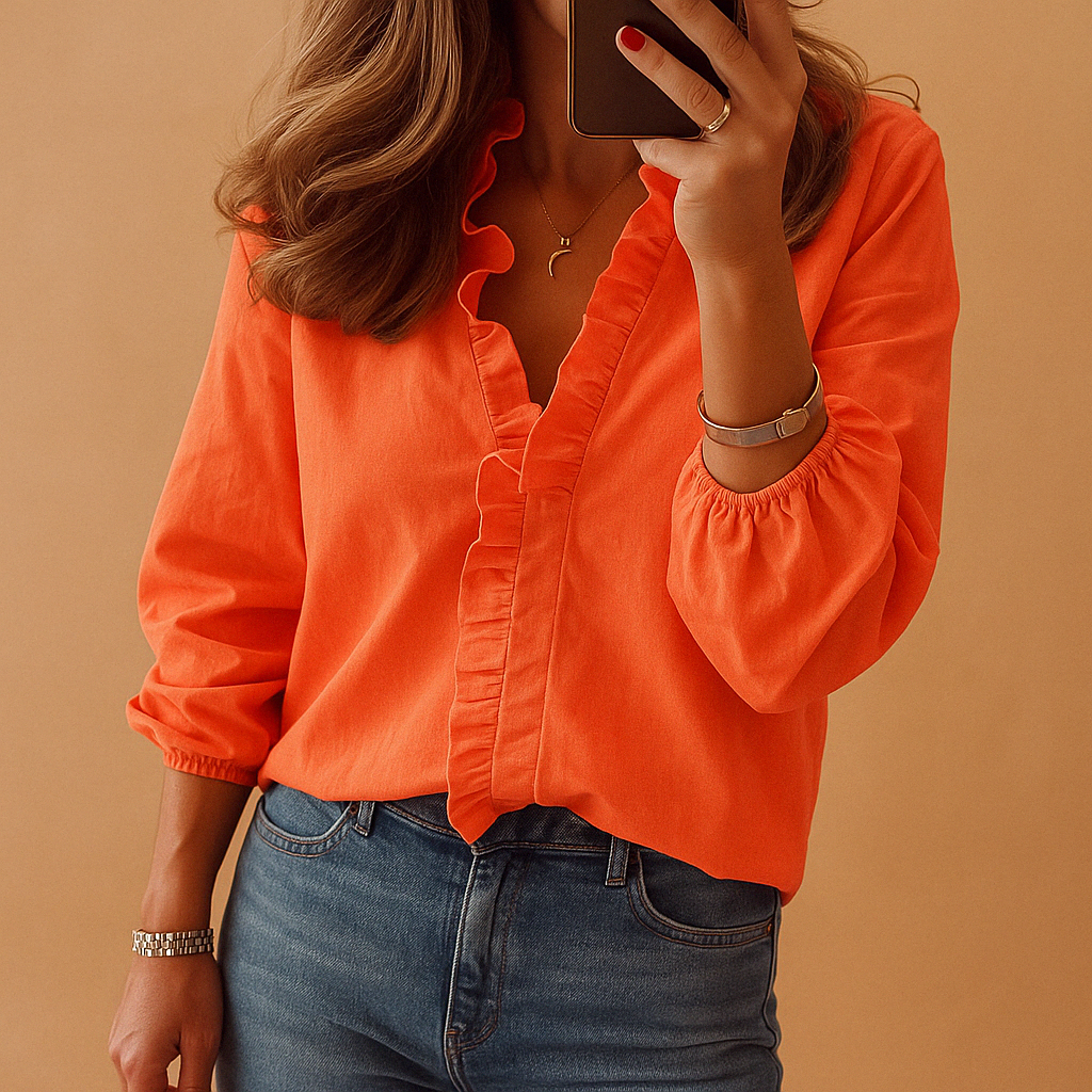 Women's Ruched Blouse Elegant Comfortable Fit Versatile Work Casual