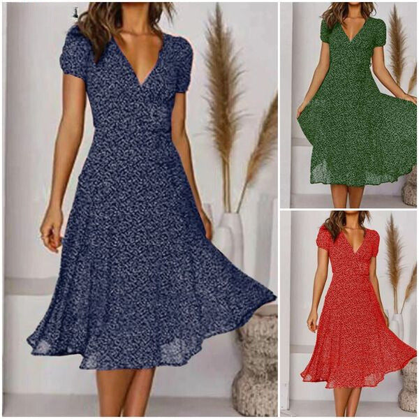 Ernestina | Stylish Flattering Fit V-Neck Dress