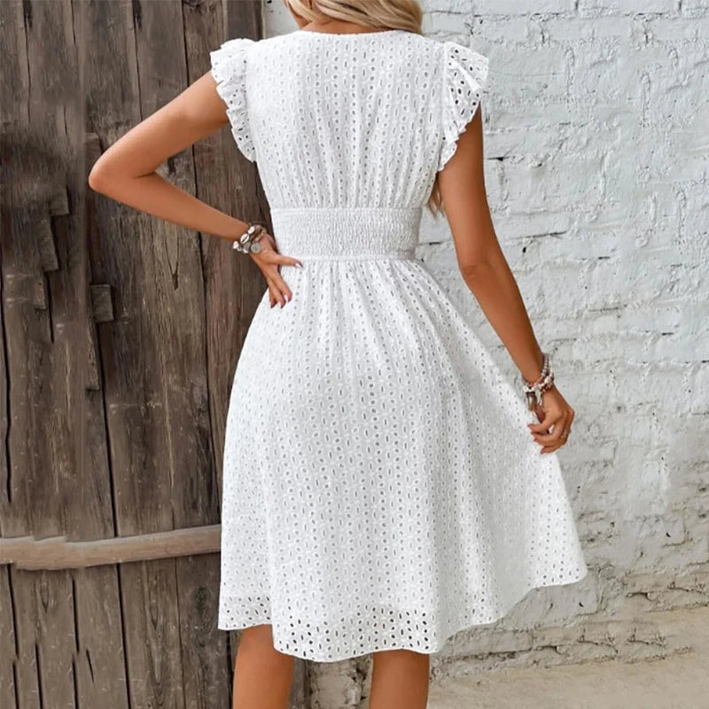 Sophia | Women's Summer V-Neck Flare Sleeve Dress 3