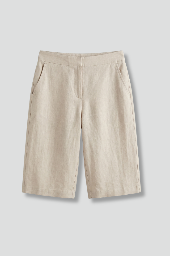 Women's Shorts Elastic Waistband Side Pockets Casual Summer Wear