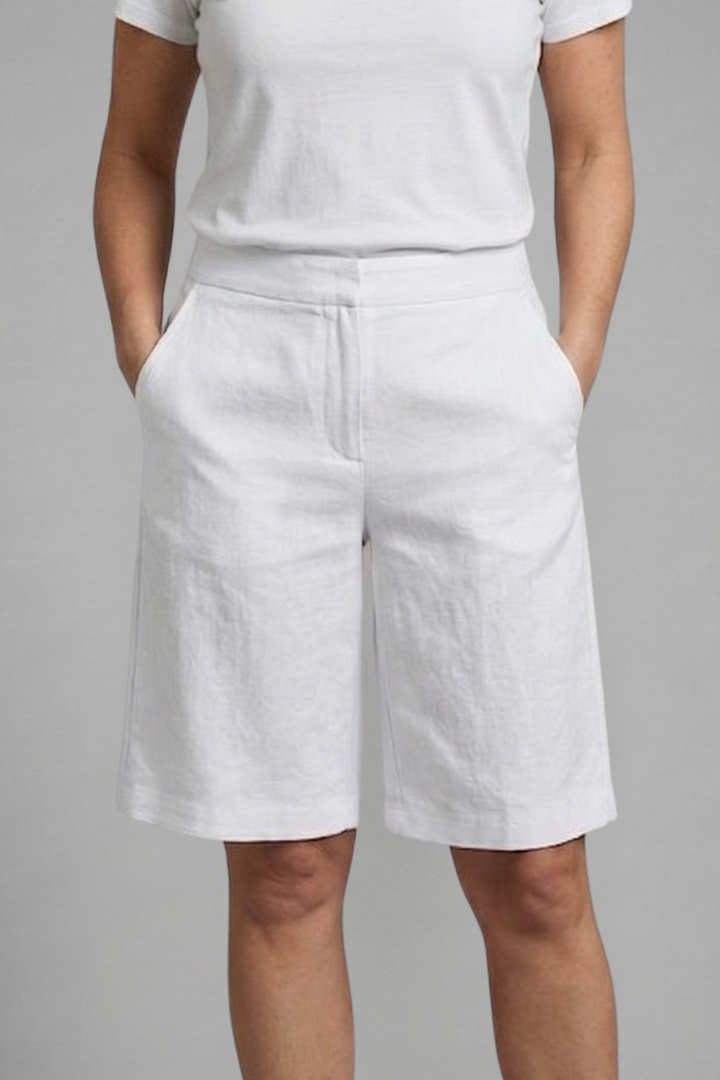 Women's Shorts Elastic Waistband Side Pockets Casual Summer Wear