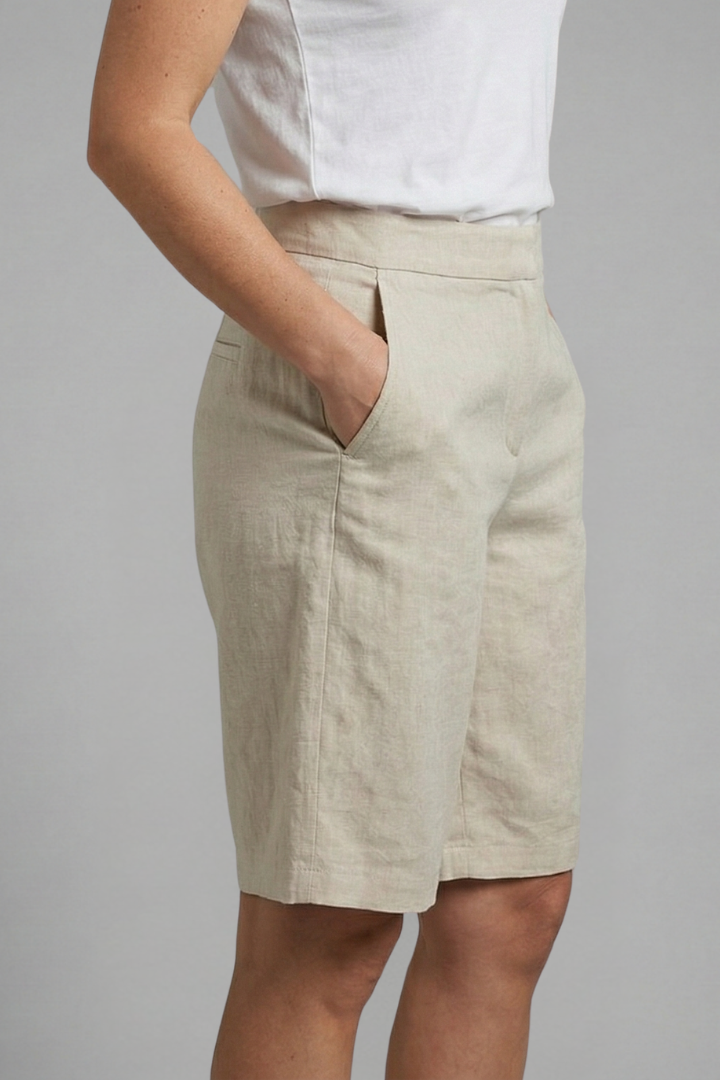 Women's Shorts Elastic Waistband Side Pockets Casual Summer Wear
