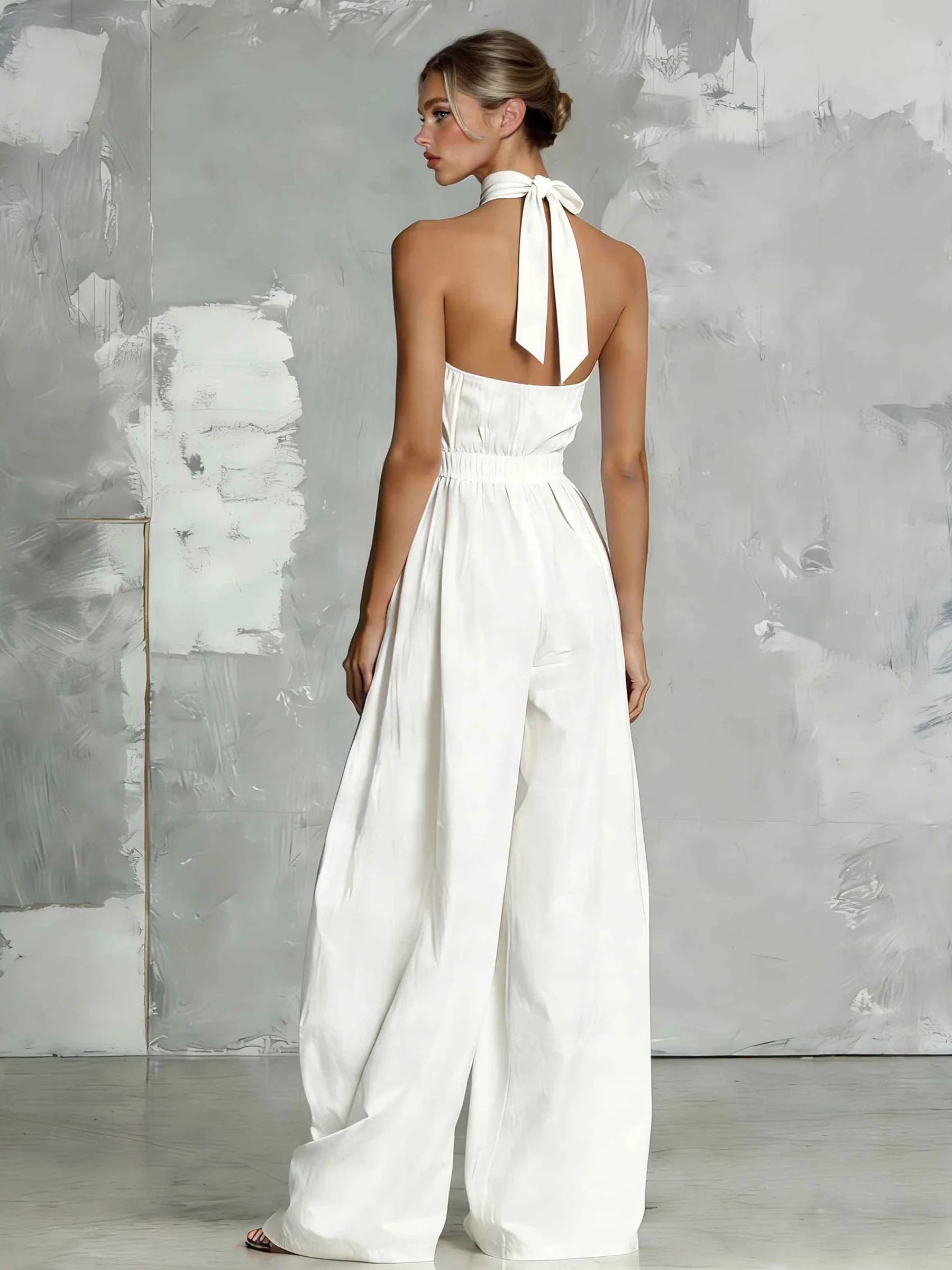 Women's Bohemian Backless Jumpsuit Casual Summer Outfit