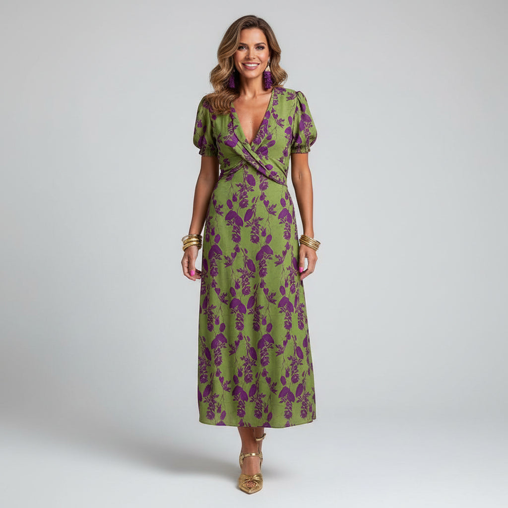 Beatrice Floral Maxi Dress for Women – Flowing Occasion Dress